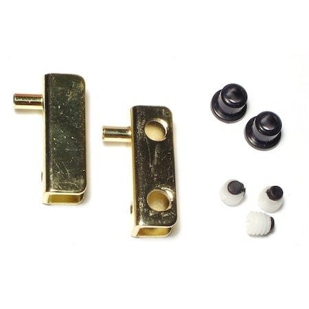 Midwest Fastener Brass Glass Door Hinges 2PK 66342
